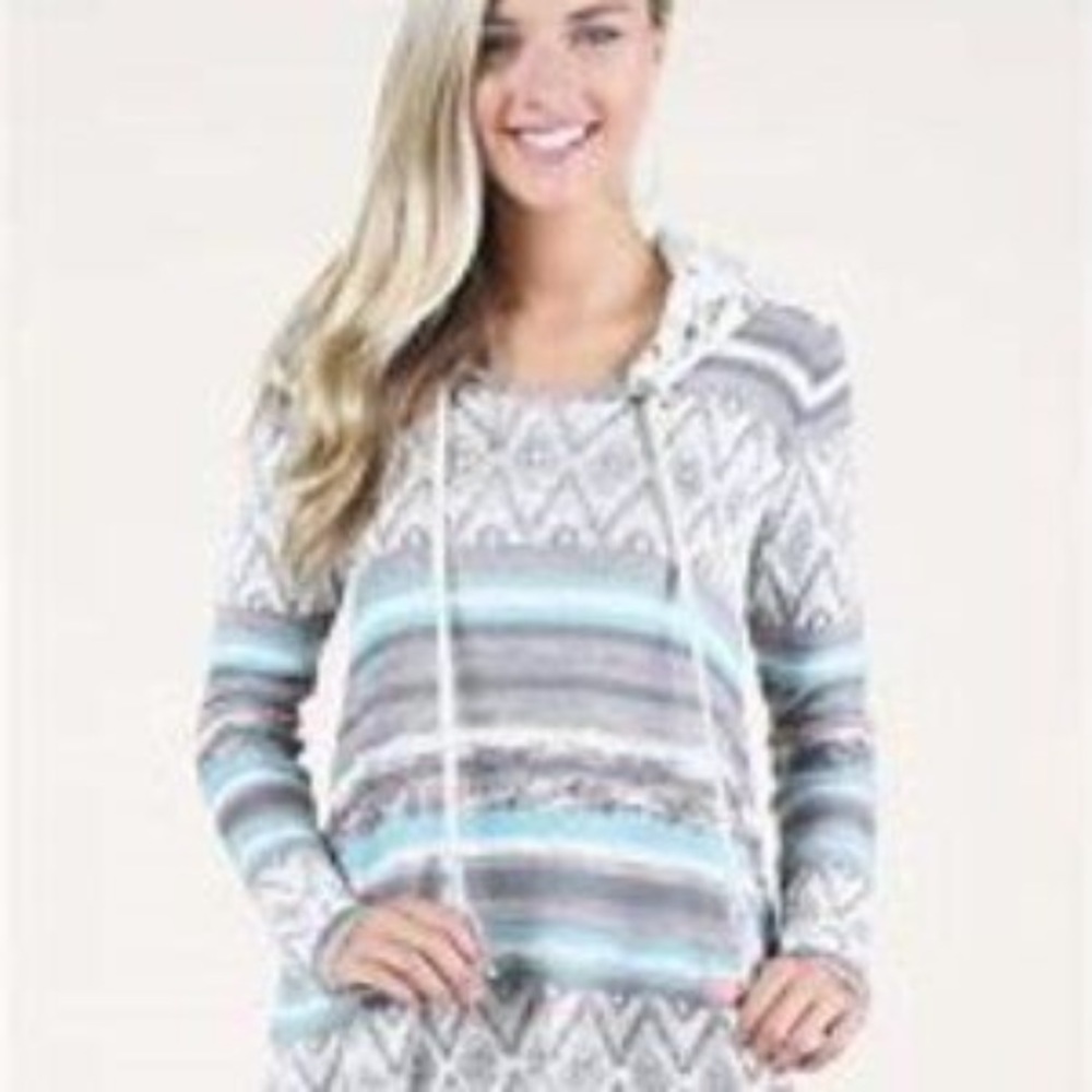 Women’s Altar’d State Lace Sweater Hoodie Small